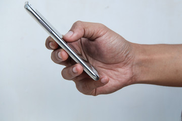 holding a smartphone