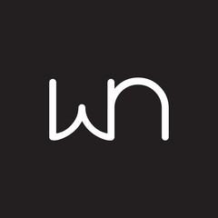 Obraz premium initial letter rounded logo modern white