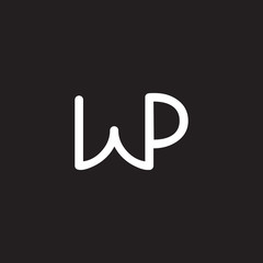 initial letter rounded logo modern white