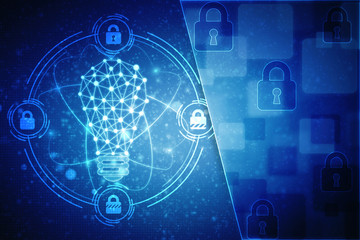 bulb future technology, innovation background, creative idea concept 