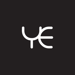 initial letter rounded logo modern white