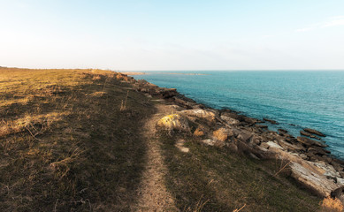Seaside, rocks on shore