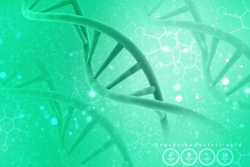 3d render of dna structure, abstract background
