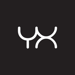 initial letter rounded logo modern white