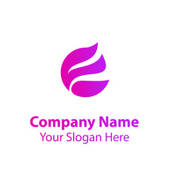 Abstract logo design in gradient color style on white background, Abstract graphic icon, logo design template, symbol for company