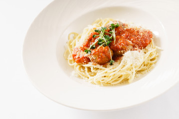 spaghetti with meatballs