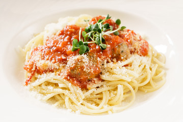 spaghetti with meatballs
