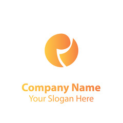 Abstract logo design in gradient color style on white background, Abstract graphic icon, logo design template, symbol for company