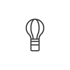 Hot air balloon outline icon. linear style sign for mobile concept and web design. Balloon flying simple line vector icon. Symbol, logo illustration. Pixel perfect vector graphics