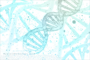 3d render of dna structure, abstract background
