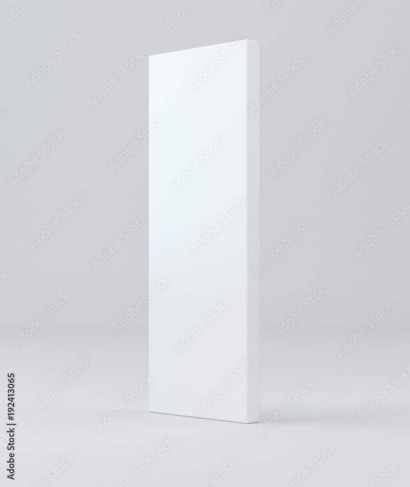 Poster white package mock up model shadow. blank cardboard or white paper matchbook container box package t