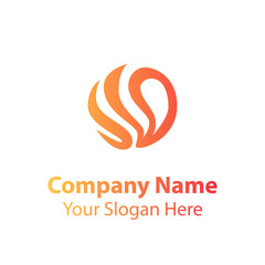 Obraz premium Abstract logo design in gradient color style on white background, Abstract graphic icon, logo design template, symbol for company