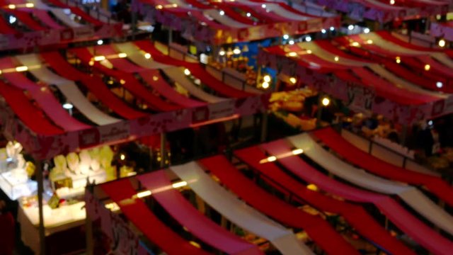 Abstract blurred background of Shopping mall in Thailand.