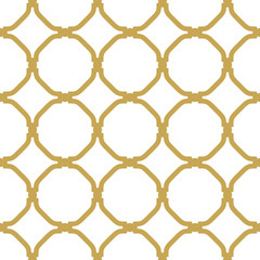 Seamless vector golden ornament in arabian style. Geometric abstract background. Pattern for wallpapers and backgrounds