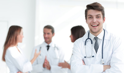 Fototapeta premium doctor therapist on the background of the office