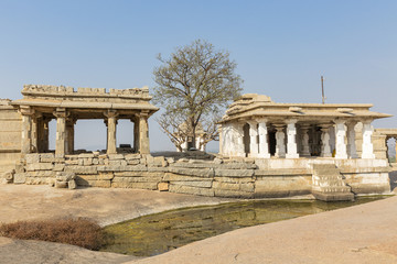 Fototapeta premium Hemakuta hill temples, Hampi, Karnataka, India