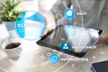 Technical support. Customer help. Business and technology concept.