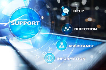 Technical support. Customer help. Business and technology concept.