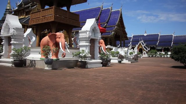  Banden Temple, Beautiful temple in Maetang District, Chiangmai, Thailand. 