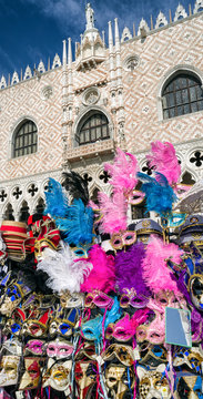 Shop with carnival masks in Venice, Italy 2018