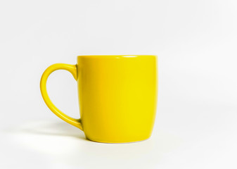 Yellow coffee cup