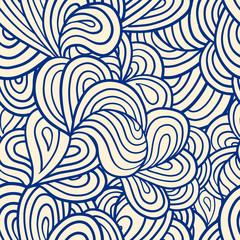 Vector abstract doodles seamless pattern
