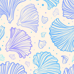Flower pastel petals vector seamless pattern