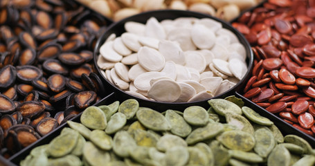 Traditional chinese snack tray for lunar new year