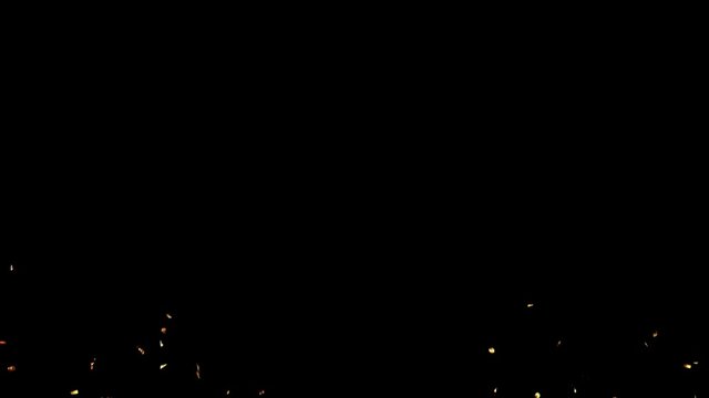 Golden Confetti Party Popper Explosions on a Green and Black Backgrounds. 3d animation, 4K. 
