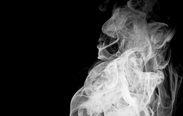 Smoke on black background