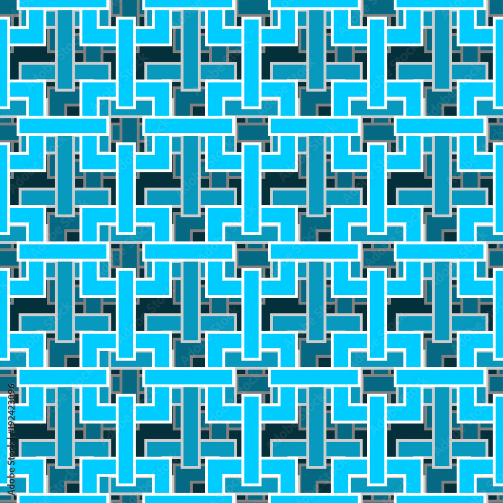 Poster blockchain network background. technology block chain abstract seamless pattern