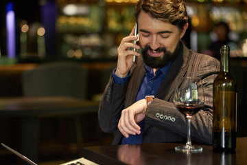 Having phone call