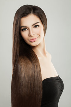 Long Hair Woman Portrait. Hair care Concept