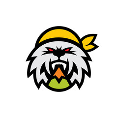 Cat in bandanna sign.