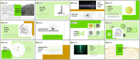 Minimal presentation templates. Tech elements on white background. Technology sci-fi concept vector design. Presentation slides for flyer, leaflet, brochure, report, marketing, advertising, banner