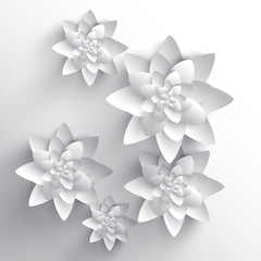 Abstract 3D paper flower