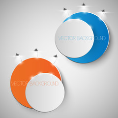 Realistic billboards with lights, vector illustration