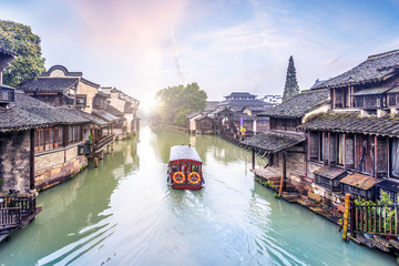 Wuzhen's beautiful rivers and ancient architectural landscapes