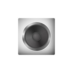 Sound speakers for PC. Loudspeaker vector illustration. Icon audio system.