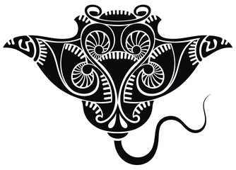 Vector cramp fish in  doodle style