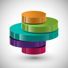 3D infographic vector design, vector