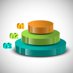 3D infographic vector design.