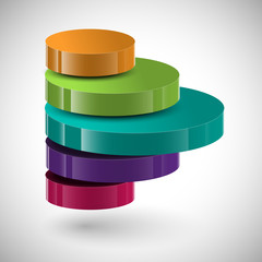 3D infographic vector design.