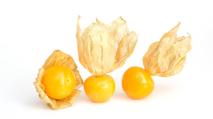 Cape gooseberry on a white background.