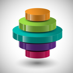 3D infographic vector design.