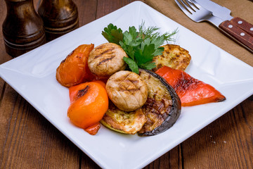 grilled vegetables on a plate