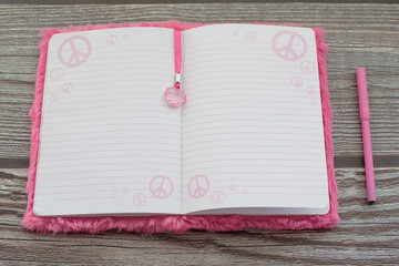 pink notebook for girl
