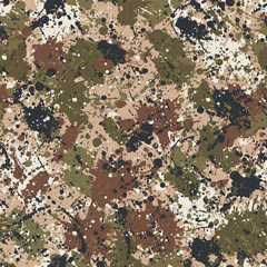 Splatter camouflage Ink paint  wallpaper  abstract vector seamless pattern © PrintingSociety