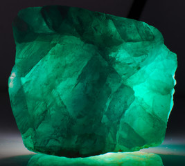 Fluorite mineral green crystal stone