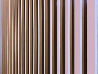Obraz premium Modern Wall Interior Decorated with Vertical Wooden Planks